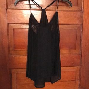 Black Sheer Lace Tank